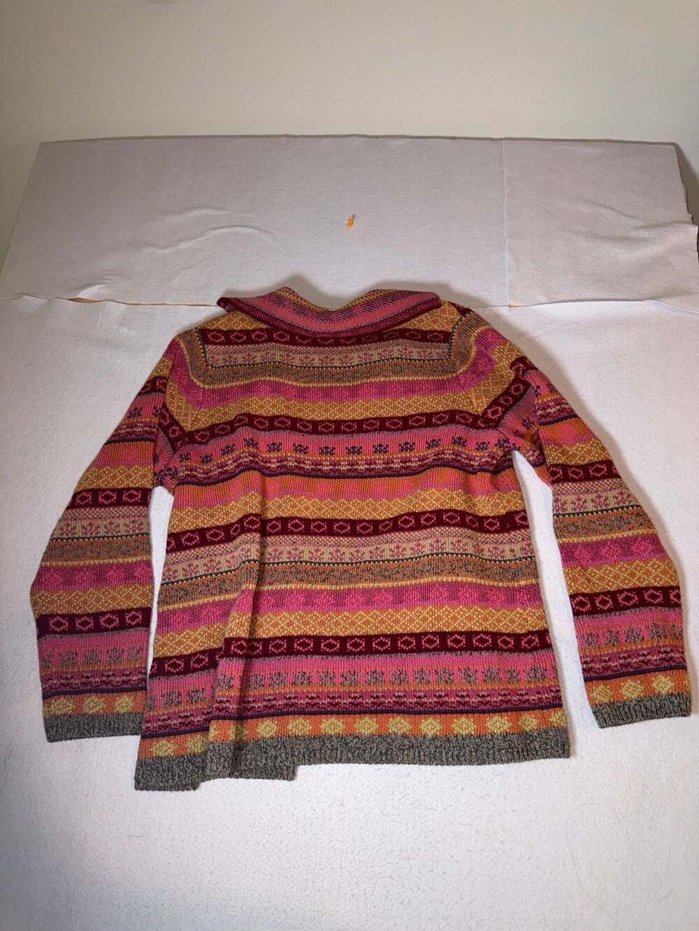 Sigrid Olsen SOblue Women's Colorful Fair Isle Pattern Knit Cardigan Sweater Siz - Picture 7 of 9